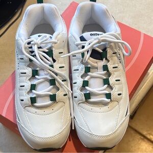 Easy Spirit White and Green Women's Athletic Sneakers-Romy